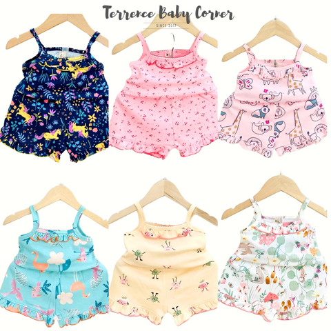 Toddler Kids Sleeveless Top Short Terno