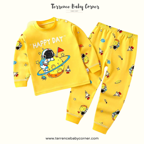 Toddler Kids Astronaut Longsleeve Pants Set