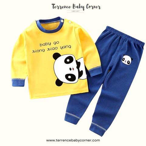 Toddler Kids Panda Longsleeve Pants Set