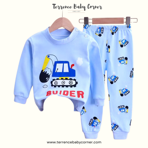 Toddler Kids Builder Longsleeve Pants Set