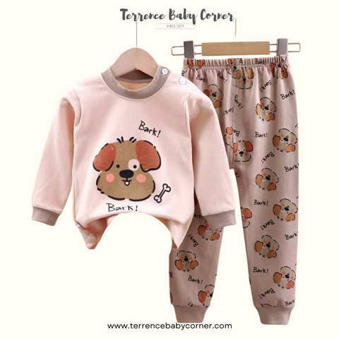 Toddler Kids Dog Longsleeve Pants Set