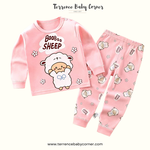 Toddler Kids Sheep Longsleeve Pants Set