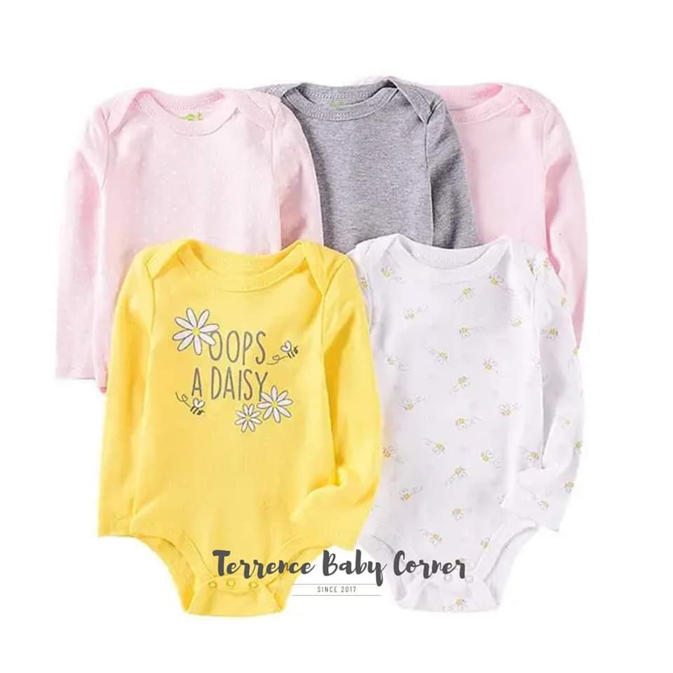 5pc Daisy Longsleeve Bodysuit Set