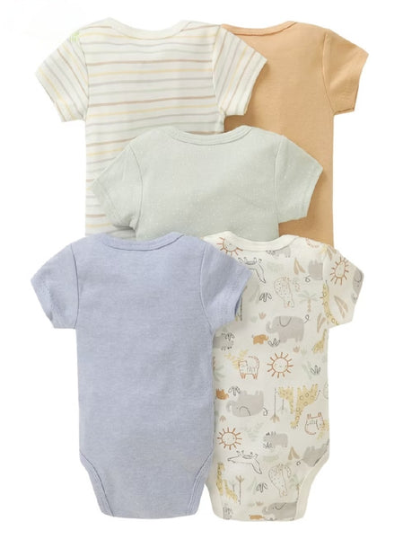 5pc One of a Kind Neutral Colors Unisex Bodysuit Set