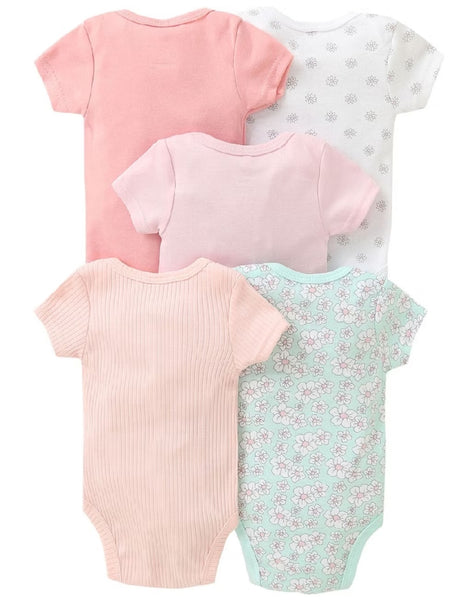 5pc One of a Kind Pink Infant Girl Bodysuit Set