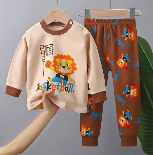 Toddler Kids Baby Boy Longsleeve Sleepwear Terno Set