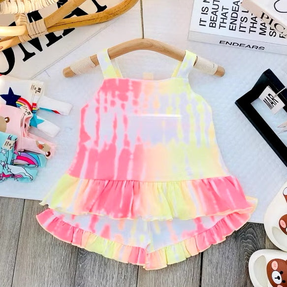 Infant Girl Toddler Kids Sleeveless Top Short Set