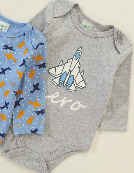 3pc Pilot Infant Baby Boy Bodysuit Set