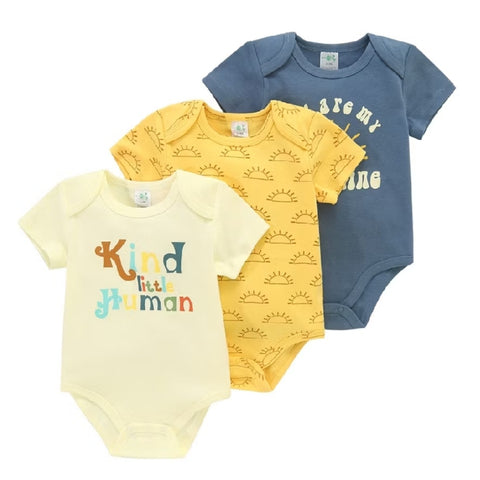 3pc Kind Little Human Infant Bodysuit Set