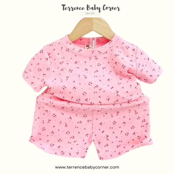 Toddler Kids Girl Cotton Tees & Short Set