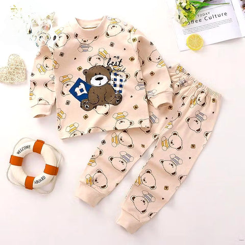 Bear Best Friend Toddler Kids Sleepwear Terno