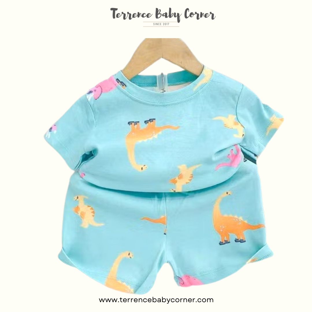 Toddler Kids Girl Cotton Tees & Short Set