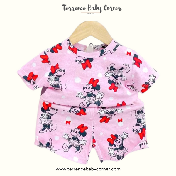 Toddler Kids Girl Cotton Tees & Short Set