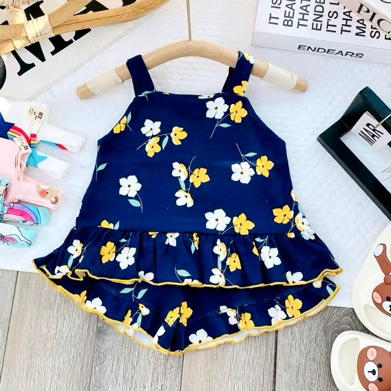 Infant Girl Toddler Kids Sleeveless Top Short Set