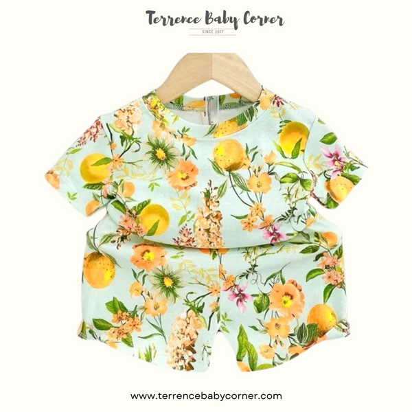 Toddler Kids Girl Cotton Tees & Short Set