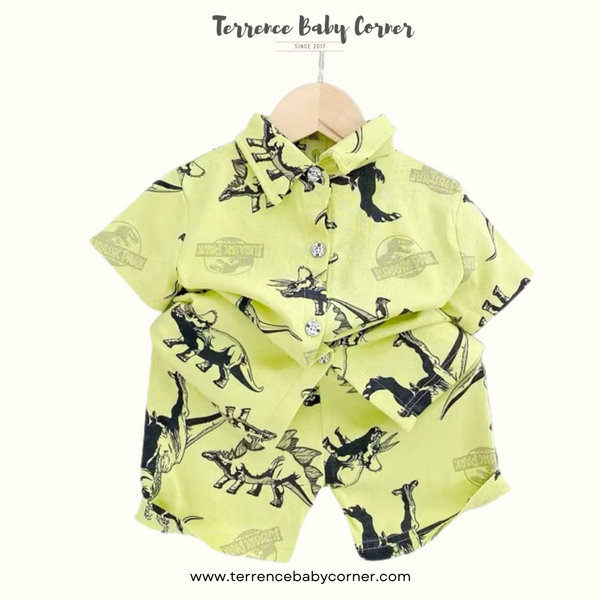 Toddler Kids Cotton Polo Short Terno