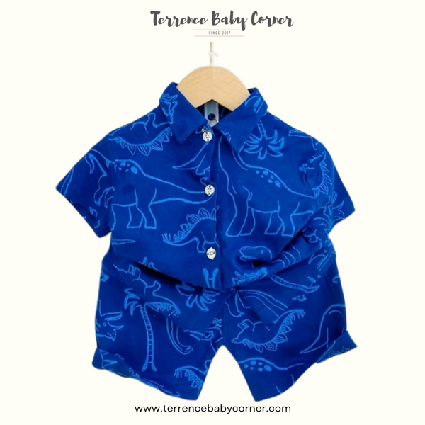 Toddler Kids Cotton Polo Short Terno