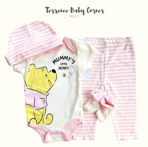 4pc Mummy's Little Honey Infant Girl Clothes Set