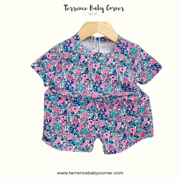 Toddler Kids Girl Cotton Tees & Short Set
