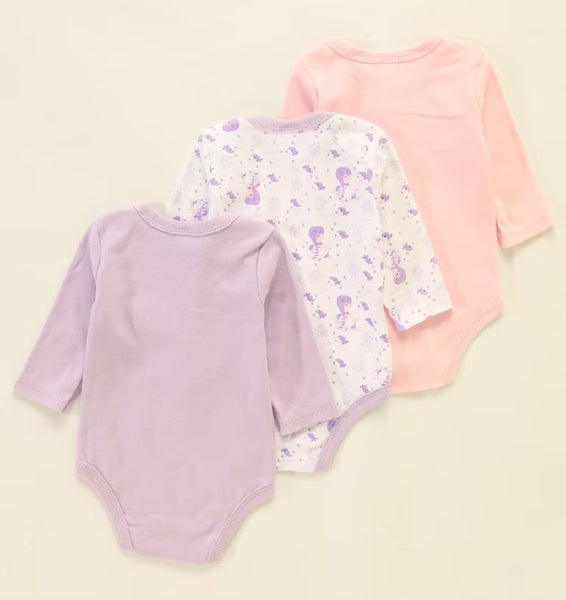 3pc Mermaid Infant Girl Bodysuit Set