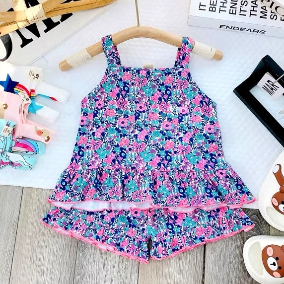 Infant Girl Toddler Kids Sleeveless Top Short Set