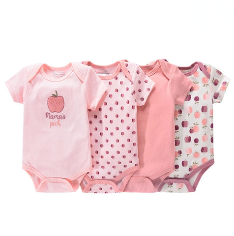 4pc Mama's Pick Infant Baby Girl Bodysuit Set