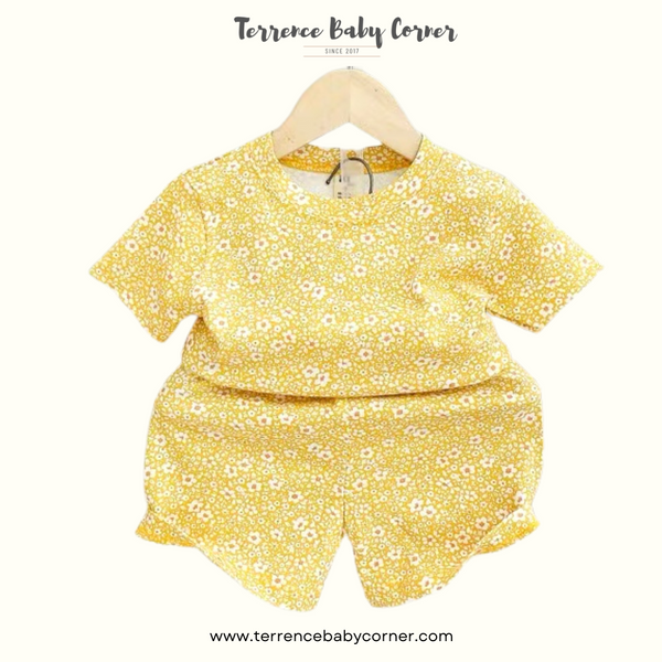 Toddler Kids Girl Cotton Tees & Short Set