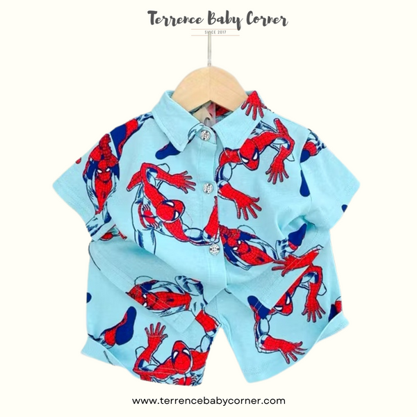 Toddler Kids Cotton Polo Short Terno