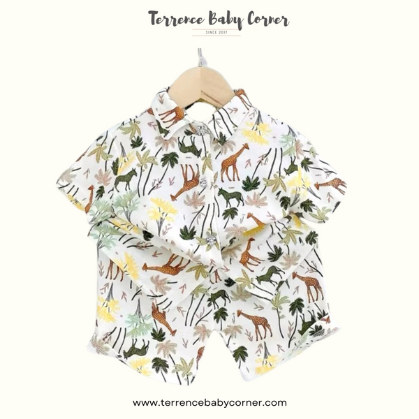 Toddler Kids Cotton Polo Short Terno