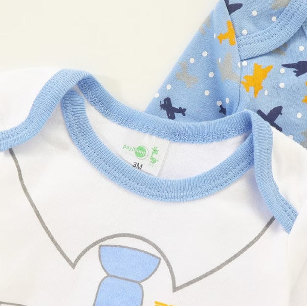 3pc Pilot Infant Baby Boy Bodysuit Set