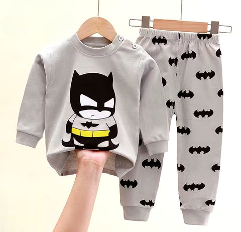 Superhero Toddler Kids Baby Sleepwear Terno