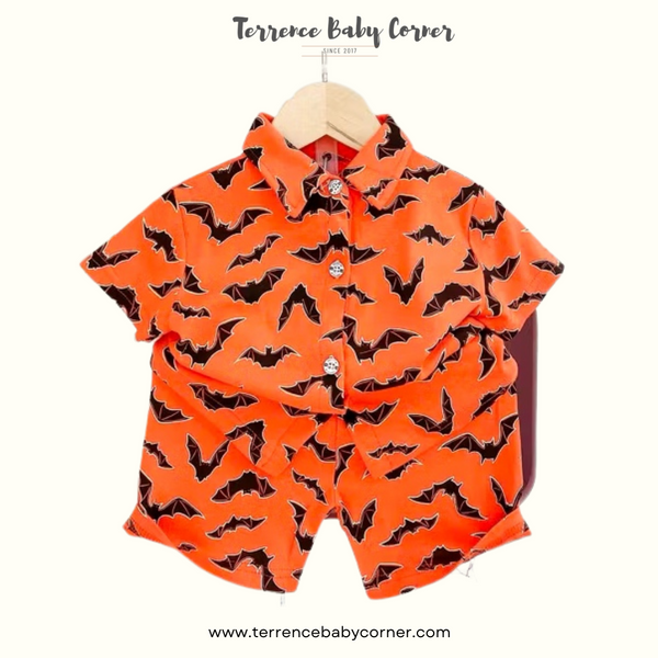 Toddler Kids Cotton Polo Short Terno