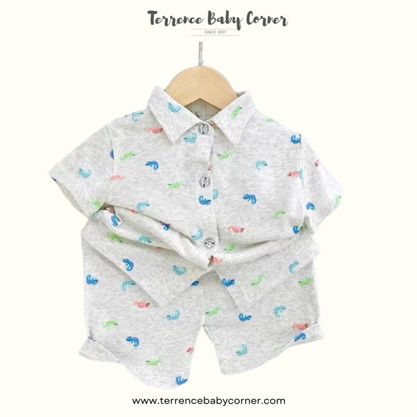 Toddler Kids Cotton Polo Short Terno