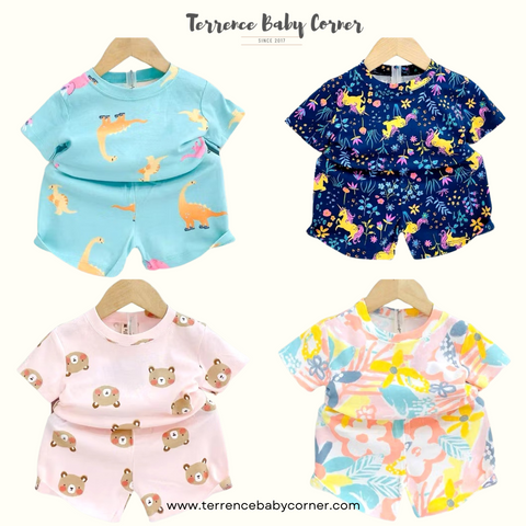 Toddler Kids Girl Cotton Tees & Short Set