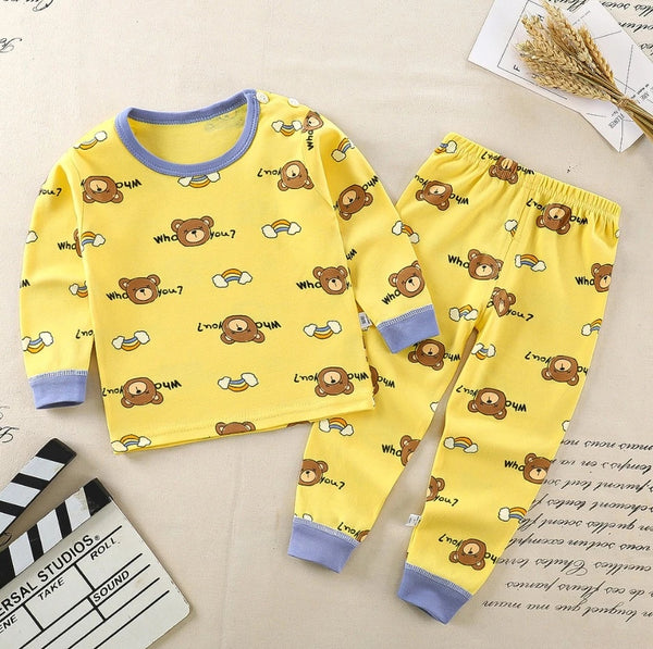 Toddler Kids Baby Boy Longsleeve Sleepwear Terno Set