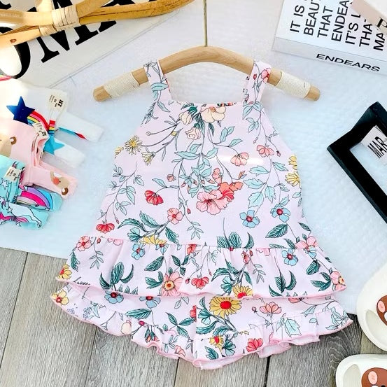 Infant Girl Toddler Kids Sleeveless Top Short Set