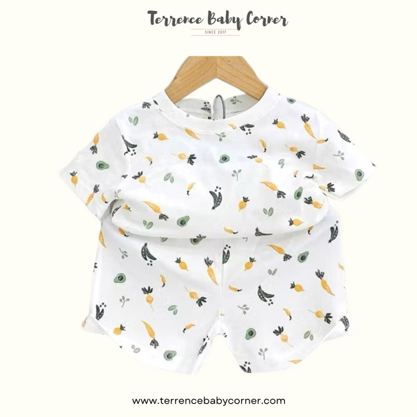 Toddler Kids Girl Cotton Tees & Short Set