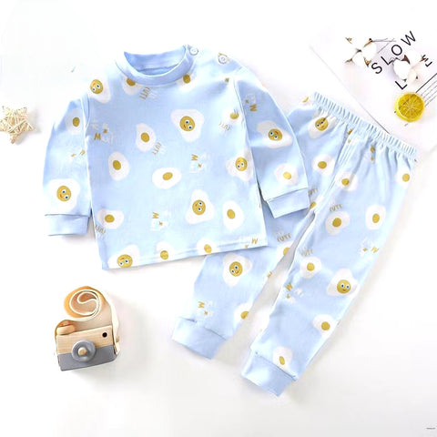 So Cute Baby Blue Toddler Kids Sleepwear Terno