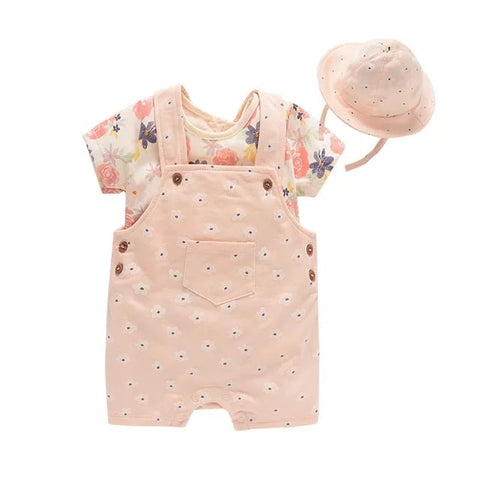 3pc Floral Jumper Hat Set