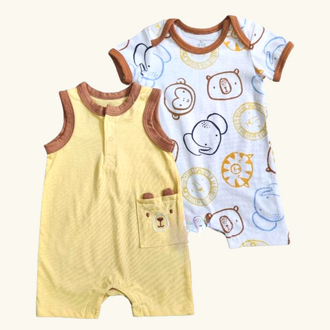 2piece Sleeveless Romper Set
