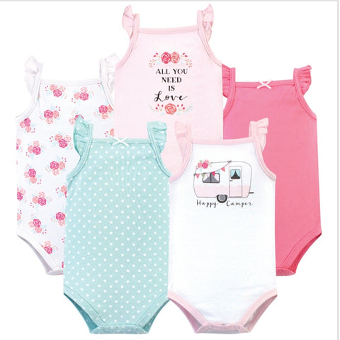 5pc Happy Camper Hudson Sleeveless Bodysuit