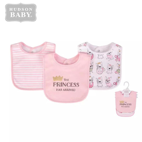 3pc The Princess Has Arrived Bib Set