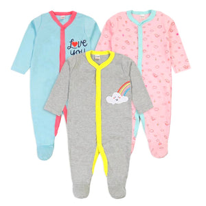 Rainbow Cloud 3pc Sleepsuit Set