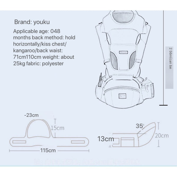 3-way Baby Hipseat Travel Carrier