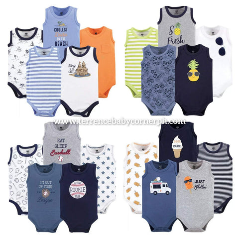 Hudson 5pc Sleeveless Bodysuit Boy Set